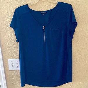 Fancy Tank Top! XL. Blue with gold accents. Fashionable and durable. Like New